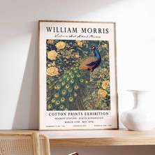 Ninastore William Morris Posteri, Tavus Kuşu Posteri, William Morris Baskısı, Hayvan Baskısı, Çiçek Posteri, B