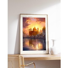 Ninastore Altın Tapınak Seyahat Posteri | Hindistan Seyahat Dekorasyonu | Hindistan Posteri | Altın Tapınak Ba