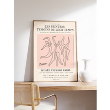 Ninastore Picasso Sergisi Posteri Pembe Dans Vintage Minimalist Sanat Baskısı Çizgi Çizim Sanat Baskısı Yatak