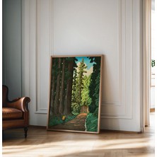 Ninastore Antika Japon Ormanı Posteri, Ahşap Baskı Sanatı, Kawase Hasui'nin Nikko'ya Giden Yol Eseri, Japandi