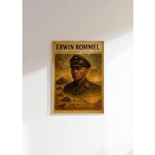 Ninastore Erwin Rommel Posteri Iı. Dünya Savaşı Generali Sanatı Çöl Tilkisi Baskısı Askeri Tarih Dekoru Vintag