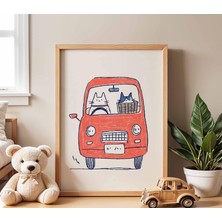 Ninastore Kedi Temalı Çocuk Odası Posteri Sevimli Hayvan Duvar Sanatı Bebek Odası Dekorasyonu Çocuk Odası Bask