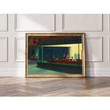 Ninastore Edward Hopper Nighthawks Posteri, Edward Hopper Duvar Sanatı, Edward Hopper Sergi Baskısı, Edward Ho