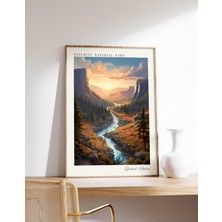 Ninastore Yosemite Ulusal Parkı Seyahat Posteri | Amerika Birleşik Devletleri Seyahat Dekorasyonu | Amerika Bi