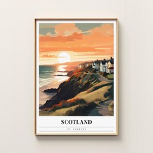 Ninastore St. Andrews Seyahat Posteri | Iskoçya Seyahat Baskısı | Iskoçya Baskısı | St. Andrews Baskısı | Seya