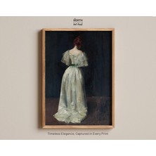 Ninastore William Merritt Chase Imzalı "on Yedinci Yüzyıl Hanımı" Posteri, Duvar Sanatı Posteri, Duvar Dekoru