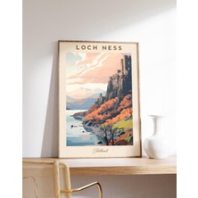 Ninastore Iskoçya Seyahat Posteri | Iskoçya Seyahat Baskısı | Iskoçya Duvar Dekoru | Loch Ness Posteri | Seyah