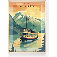 Ninastore Alaska Seyahat Posteri | Denali Seyahat Dekorasyonu | Denali Sanat Eseri | Denali Posteri | Alaska B