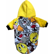 Feyza Design Sevimli Desenli Kapüşonlu Sweat, Küçük Irk Köpek ve Kedi Için Renkli Tasarım