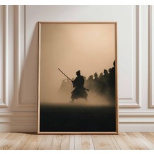 Ninastore Samuray Savaşçısı Duvar Sanatı Baskısı Japon Samuray Posteri Zen Dövüş Sanatları Dekorasyonu Gelenek