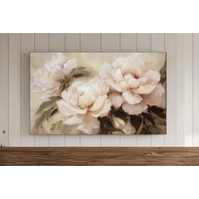 Ninastore Vintage Şakayık Çiçeği Çerçeveli Tv Duvar Sanatı Bahar Tablosu Samsung Ekran Koruyucu Paskalya Botan