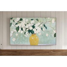 Ninastore Botanik Buket Samsung Frame Tv Duvar Sanatı Pastel Kızılcık Kır Evi Tarzı Anında Dekor Büyüleyici Ek
