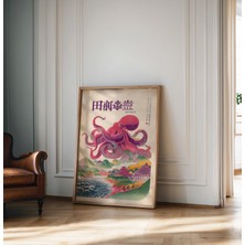 Ninastore Japon Ahtapot Sanat Baskısı, Vintage Ukiyo-E Deniz Canavarı Posteri, Japon Duvar Dekoru, Ahtapot Kol