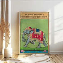 Ninastore Hint Fil Baskısı Hint Çiçekli Poster Çiçekli Hint Duvar Sanatı Dekorasyonu Pichwai Sanatı Hediye Fik