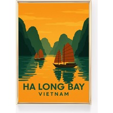 Ninastore Ha Long Körfezi Seyahat Posteri Vietnam Duvar Sanatı Ha Long Baskı Kanvas Vintage Dekor Vietnam Hedi
