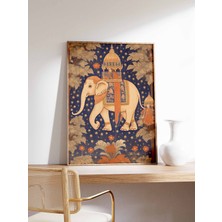 Ninastore Hint Fil Baskısı Hint Çiçekli Poster Çiçekli Hint Duvar Sanatı Dekorasyonu Pichwai Sanatı Hediye Fik