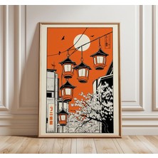 Ninastore Japon Feneri Sokak Posteri, Vintage Seyahat Sanatı, Kyoto Baskısı, Geleneksel Asya Duvar Dekoru, Kir