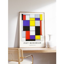 Ninastore Piet Mondrian Poster Kompozisyonu Bir Piet Mondrian Sanat Baskısı Bauhaus Posteri Soyut Sanat Kübizm