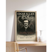 Ninastore Edgar Allan Poe Boston Posteri Gotik Edebiyat Sanatı Nevermore Raven Duvar Dekoru Ürkütücü Şiir Bask