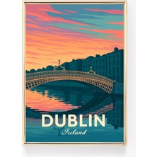 Ninastore Dublin Seyahat Posteri Irlanda Duvar Sanatı Vintage Dublin Baskısı Irlanda Duvar Dekoru Irlanda Hedi