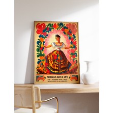 Ninastore Meksika Sanatı ve Yaşamı Posteri Renkli Meksika Sanat Baskıları Geleneksel Meksika Sanat Eserleri Çi