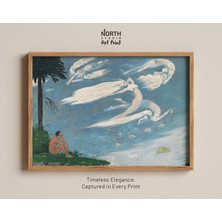 Ninastore Arnold Peter Weisz'in Sürrealist Rüya Manzarası Baskısı, Mistik Gökyüzü Ruhları, Fantastik Sanat Pos