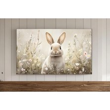 Ninastore Paskalya Tavşanı Çerçevesi Tv Duvar Sanatı Bahar Tavşanı Tablosu Vintage Bahar Çocuk Odası Samsung D