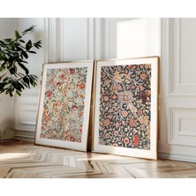 Ninastore 2'li Set William Morris Posteri William Morris Baskısı William Morris Sanatı Vintage Poster Çiçek Ba