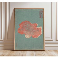 Ninastore Japon Mantarı Duvar Sanatı Baskısı, Vintage Botanik Poster, Minimalist Mantar Illüstrasyonu, Rustik