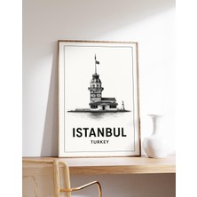 Ninastore Kız Kulesi Posteri Istanbul Duvar Sanatı Türkiye Simgesel Baskı Boğaz Dekoru Istanbul Seyahat Hediye