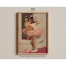 Ninastore Pembe Tütü Içinde Vintage Bale Dansçısı – Dans Severler ve Zarif Dekorasyon Için Zamansız Yansıma Sa