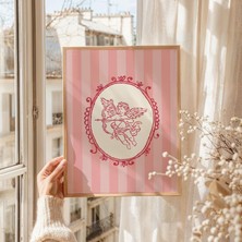 Ninastore Vintage Aşk Tanrısı Baskısı Dijital Sanat Indirme Sevgililer Günü Dekorasyonu Coquette Duvar Sanatı