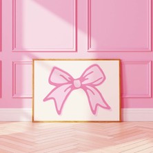 Ninastore Kurdele Fiyonk Baskısı | Dijital Sanat Indirme | Balletcore Duvar Sanatı | Sevimli Çocuk Odası Duvar