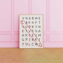 Ninastore Sevgililer Temalı Kelime Arama Oyunu Baskısı | Dijital Sanat Indirme | Sevgililer Günü Dekorasyonu |