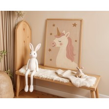 Ninastore Tek Boynuzlu At Temalı Çocuk Odası Dekorasyonu: Pastel Sihirli Çocuk Baskısı (Dijital Indirme)