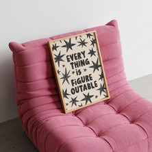 Ninastore Her Şey Çözülebilir Sanat Baskısı Komik Motivasyonel Duvar Sanatı Nötr Ev Ofis Dekorasyonu Dijital I