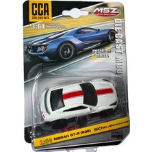 Cca Nissan Gt-R (R35) 50. Yıl Özel Seri Diecast Model Araba, 1:64 Ölçek, Metal Speed Zone Premium Serisi, Beyaz Kırmızı