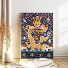 Ninastore Çin Ejderhası Duvar Sanatı Ejderha Posteri Çin Baskısı Feng Shui Dekorasyonu Asya Dekorasyonu Oryant