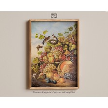 Ninastore Meyve Natürmort Posteri Eklektik Dekor Antika Sanat Mutfak Duvar Dekoru Yağlı Boya Baskı Natürmort S