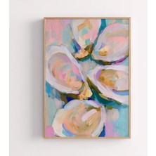 Ninastore Pastel Istiridye Kabuğu Sanat Baskısı: Soyut Kıyı Temalı Mutfak Dekorasyonu (Dijital Indirme)