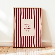 Ninastore Bir Gün Hatırlayacağız Yazdırılabilir Bordo Poster Orta Çağ Duvar Dekoru