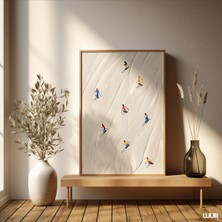 Ninastore Kayak Pisti Kış Baskısı: Minimalist Art Deco Duvar Dekoru (Png Indir)