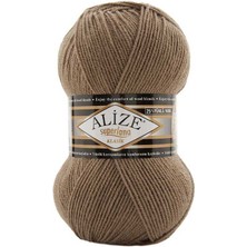 Alize Süperlana Klasik (5 Adet) 991 Kakao Rengi El Örgü Ipliği