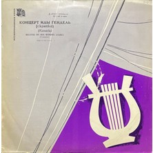 Plak İstasyonu Recital By Ida Handel (Violin) Classic Lp Plak