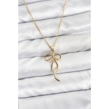 Maral Group 316L Çelik Zincir Gold Renk Fiyonk Model Kadın Kolye