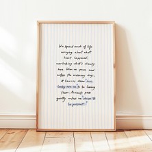 Ninastore Ne Kadar Şanslıyız? Minimalist Pozitif Hatırlatma Posteri, Çerçevesiz, Nötr Duvar Dekoru