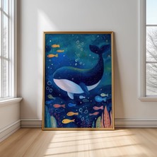 Ninastore Balina ve Balık Temalı Çocuk Odası Baskısı: Okyanus Temalı Çocuk Odası Dekorasyonu (Dijital Indirme)