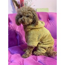 Feyza Design Yumuşak Peluş Tulum, Rahat ve Sevimli Evcil Hayvan Kıyafeti