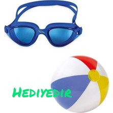 PremiumPort Çocuklar Için Mavi Deniz Gözlüğü ve 51 cm Deniz Topu Hediye