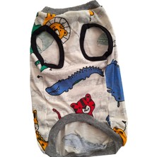 Feyza Design Yazlık Sevimli Hayvanlar Temalı Kolsuz Penye Köpek Giyim